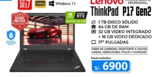 lap 033 1 lenovo thinkpad p17 core i7 11va 64gb 512gb ssd rt