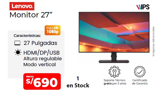 mon 021b 1 monitor 27 pulgadas hdmi dp usb altura regulable m 1 mon 021b 1 monitor 27 pulgadas hdmi dp usb altura regulable m 1