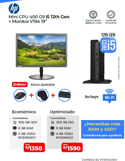 pc combo 003 eco 1 combo mini cpu hp 400 g9 i5 12ma 8gb 500gb hdd mon 1 pc combo 003 eco 1 combo mini cpu hp 400 g9 i5 12ma 8gb 500gb hdd mon 1