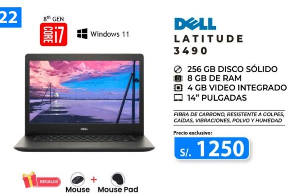 lap 067 1 dell latitude 3490 i7 8tava 8gb 256gb ssd