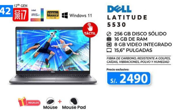 lap 060 1 dell latitude 5530 corei7 12va 16gb 256gb ssd tact 1